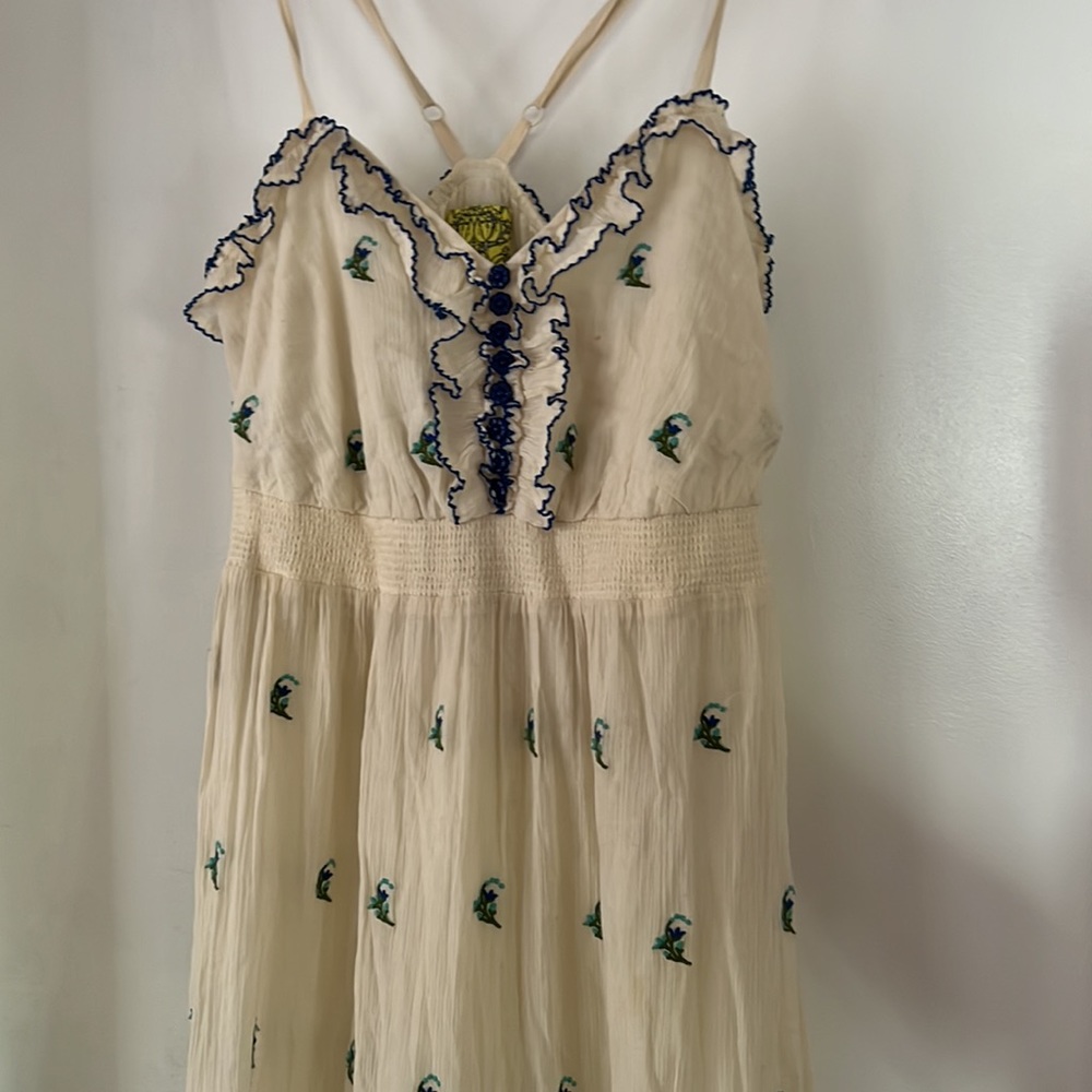 Anthropologie Floreat Embroidered Dress
